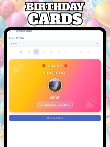 Birthday Reminder & Tracker© iPad screenshot