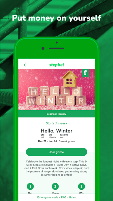 StepBet: Walk, Get Active, Win iPhone screenshot 5 - Health & Fitness app