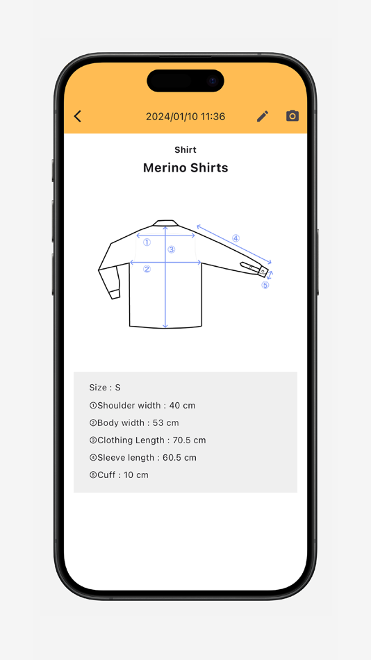 #2. MeasureNote Clothes Size App (iOS) Podle: ONTRAILS