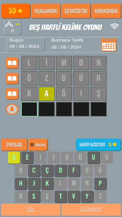 Beş Harfli Kelime Oyunu screenshot
