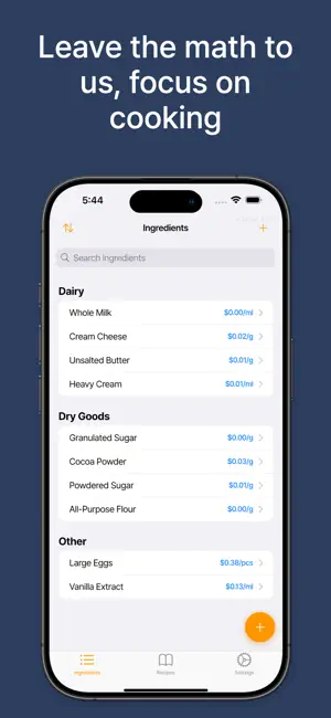 KitchenCost - Recipe Costing iPhone screenshot 6