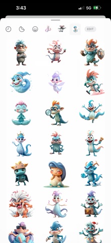 Roaring River Stickers iPhone screenshot
