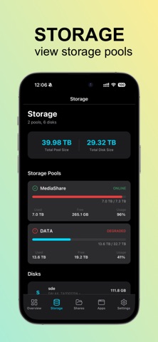 TrueNAS Mobile screenshot