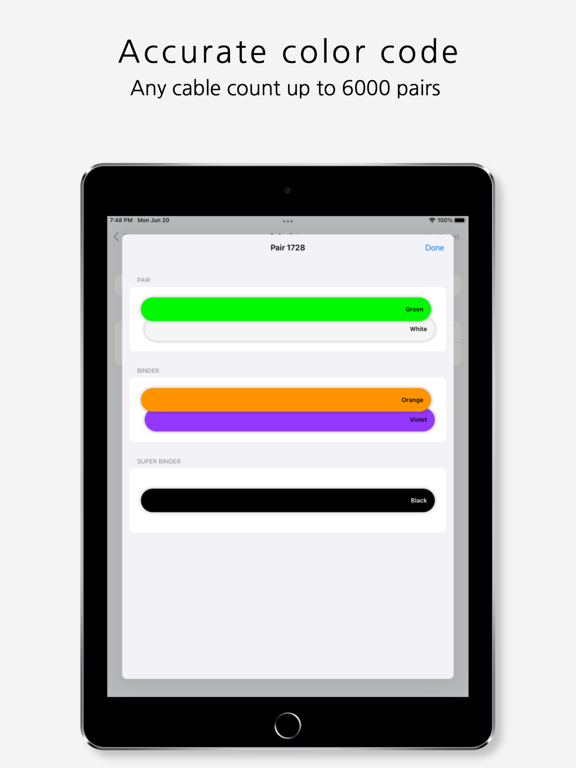 Telcoo - Cable Pair Tool iPad screenshot 1 - Utilities app