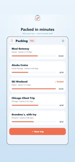 Packing List: Trip Checklist screenshot 1