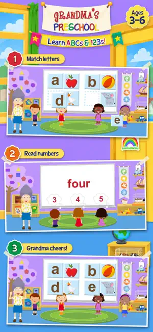 Grandma's Preschool: ABC & 123 screenshot 1