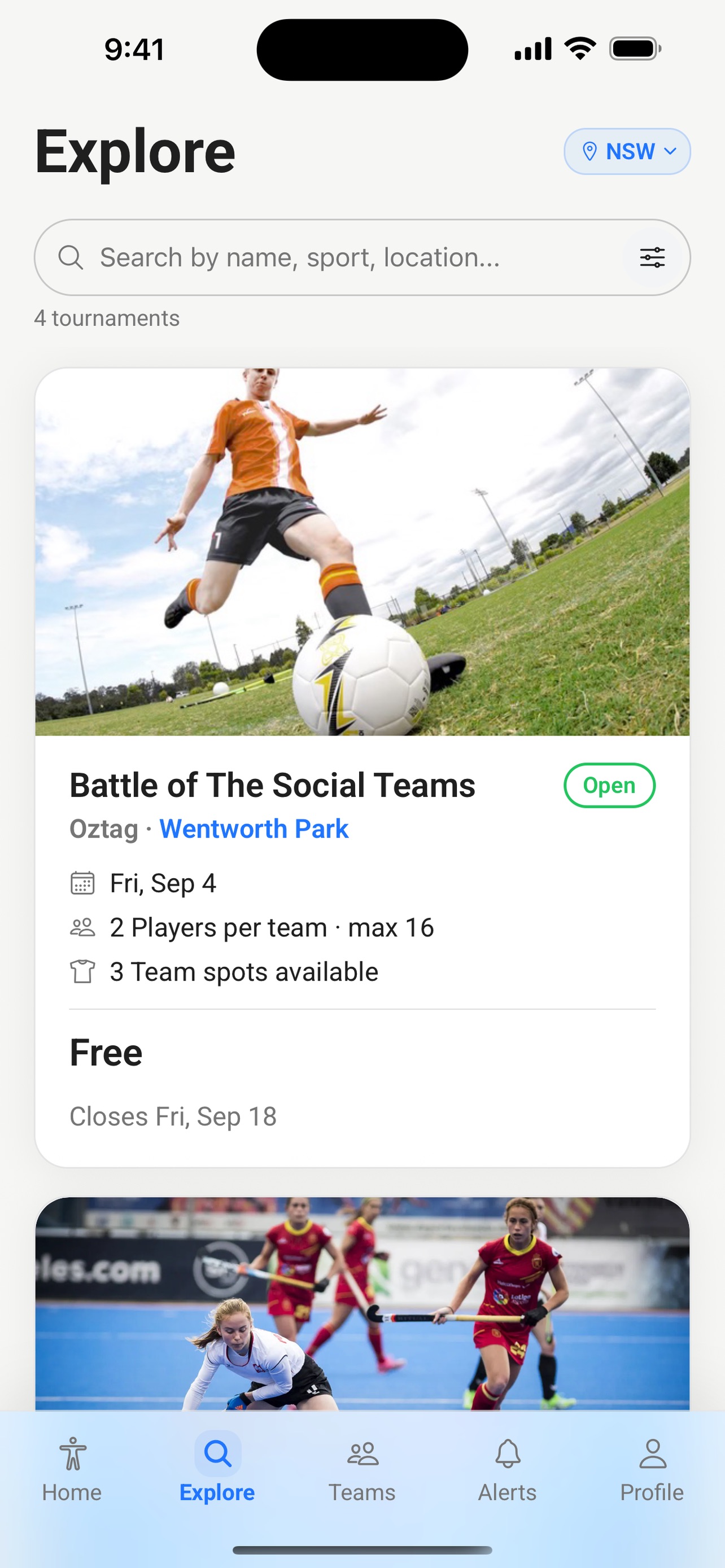 Screenshot 1 of Compy: Sports Tournaments