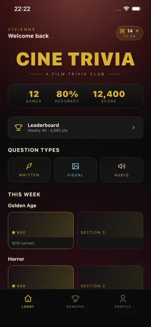 Cine Trivia screenshot 1