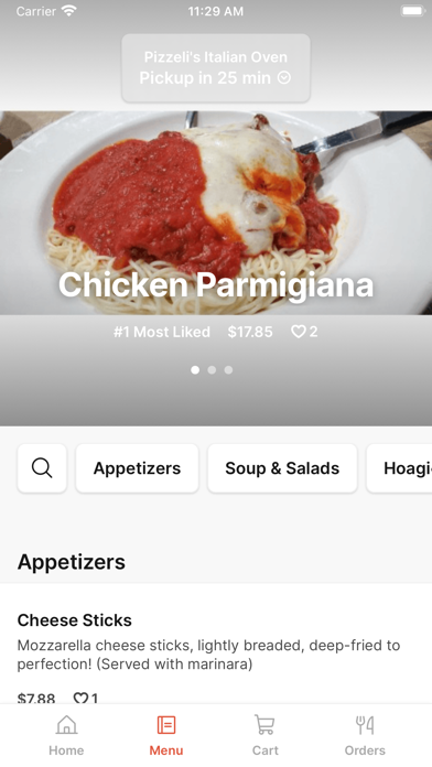Pizzeli's Italian Oven iPhone screenshot 2 - Food & Drink app