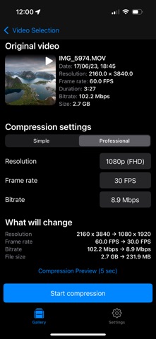 Shrinka – Video Compressor Screenshot 3 of 8
