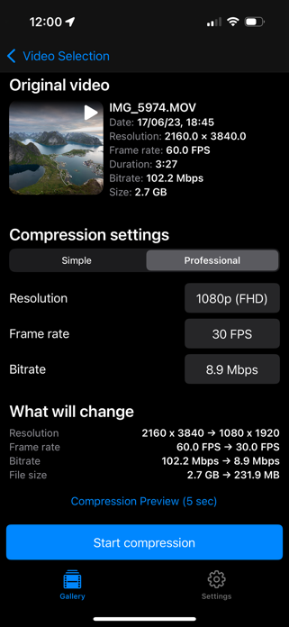 Shrinka – Video Compressor Screenshot 3 of 8