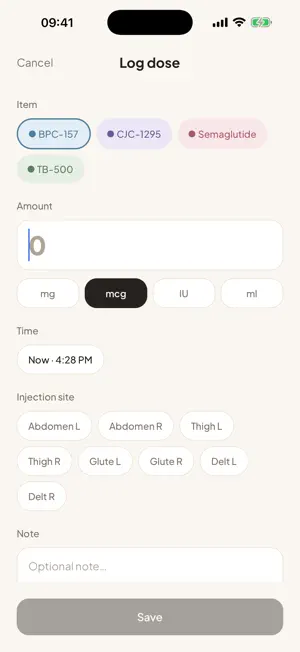 Vial: Peptide & Dose Tracker screenshot 3