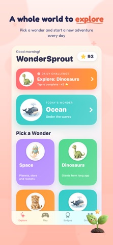WonderSprout - Kids Learning iPhone screenshot