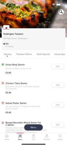 Teddington Tandoori Online screenshot