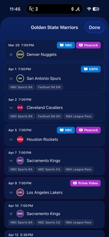 Sports TV! iPhone screenshot