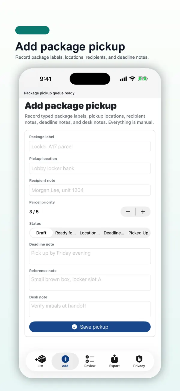 Screenshot #2 pour Package Pickup Queue