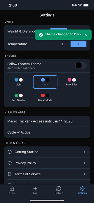 VitalOS Cycle Screenshot 8 of 9