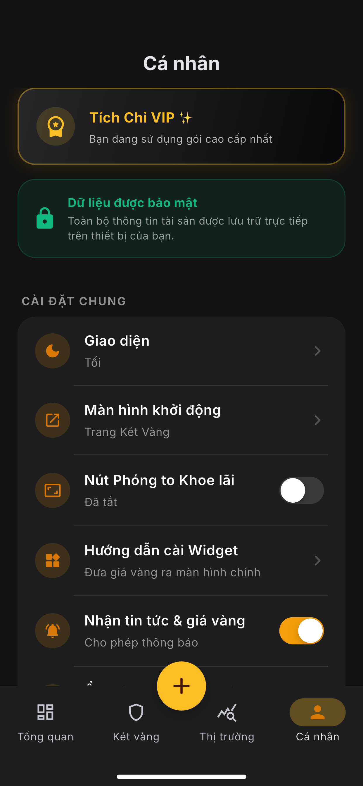Tích Chỉ: Theo Dõi Giá Vàng screenshot 10