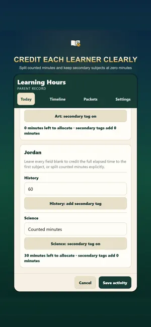 Homeschool Hours & Attendance screenshot 2