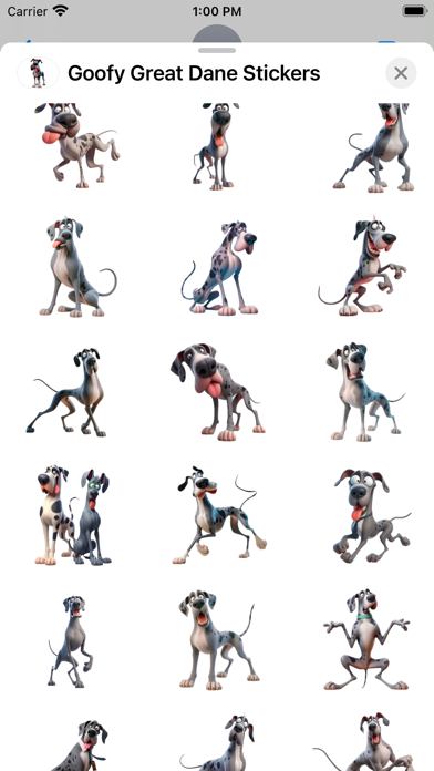 Screenshot #2 pour Goofy Great Dane Stickers