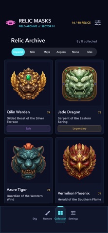 Relic Masks iPhone screenshot 2