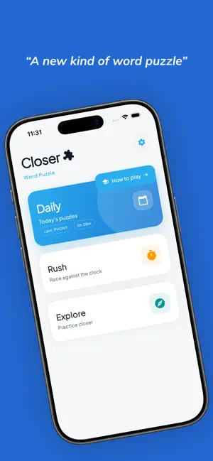 Closer – Word Distance Puzzle screenshot 1