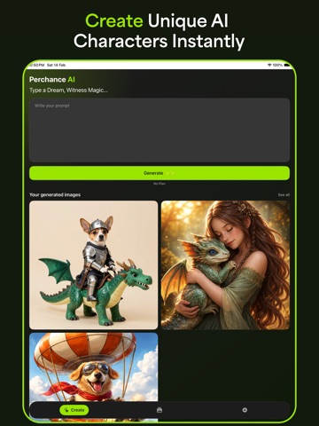 Perchance AI Image Generator iPad screenshot