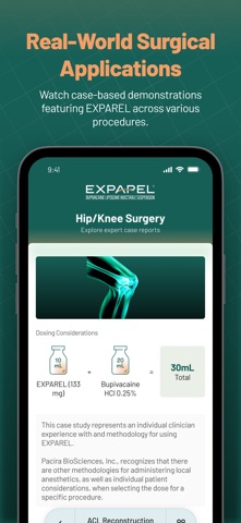 EXPAREL® NOW iPhone screenshot
