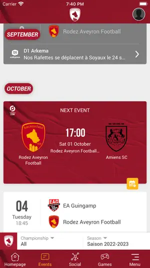 Rodez Aveyron Football screenshot 2