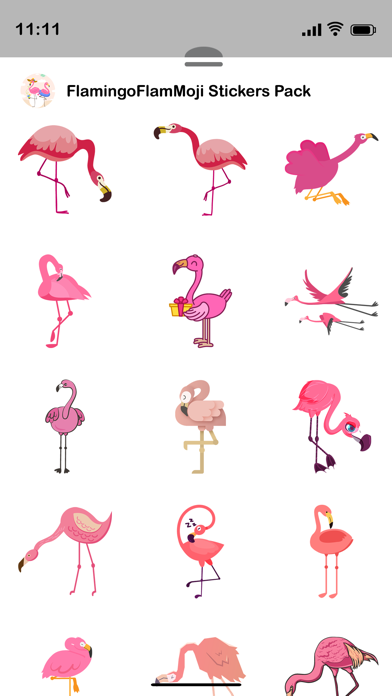 Flamingo FlamMoji Stickers Screenshot