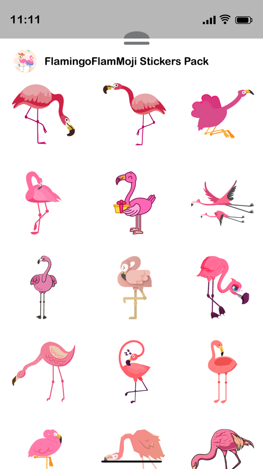 #4. Flamingo FlamMoji Stickers (iOS) 게시자: Mobisoft Labs