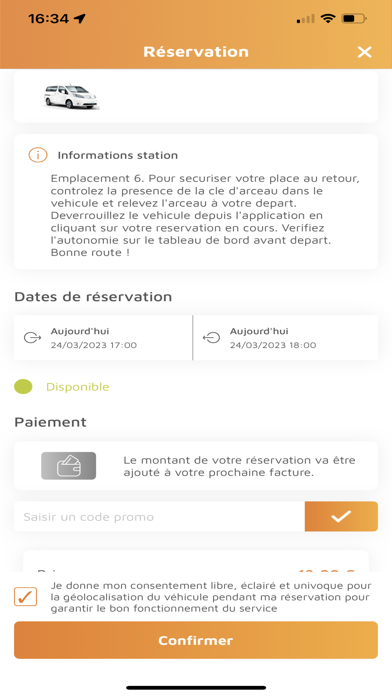 Libéo Autopartage Screenshot