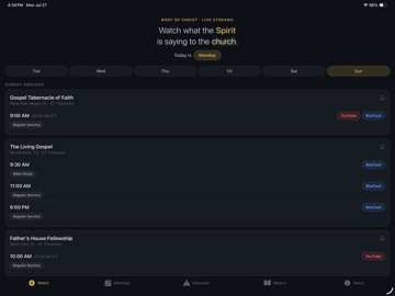 Watch the Spirit iPad screenshot