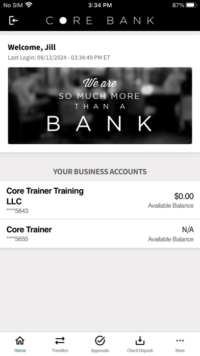 Core Bank Business Screenshot