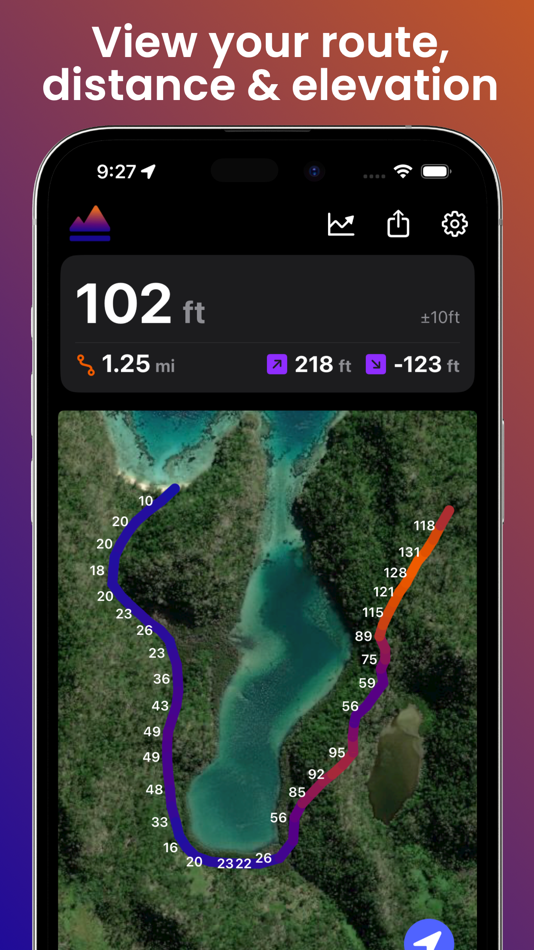 #3. Elevation Tracker - Altitude (iOS) Podle: Florian Delaunay