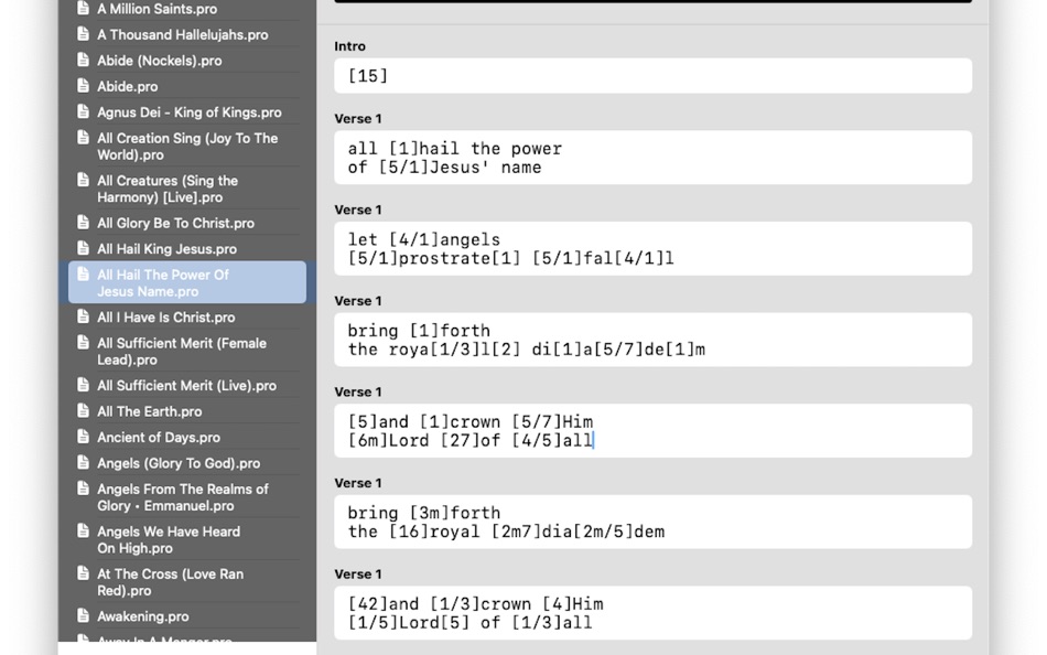 #8. ChordProEditor [C] (macOS) 由: Kevin Haglund