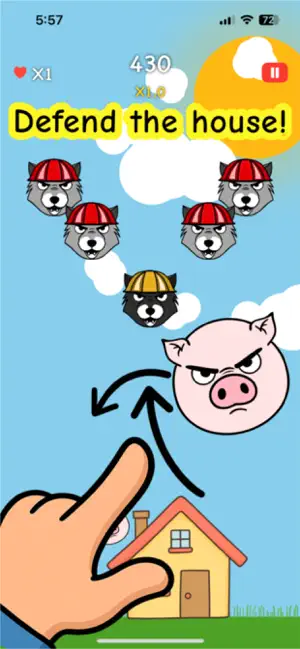 Mad Piggy - Flick & Destroy screenshot 2