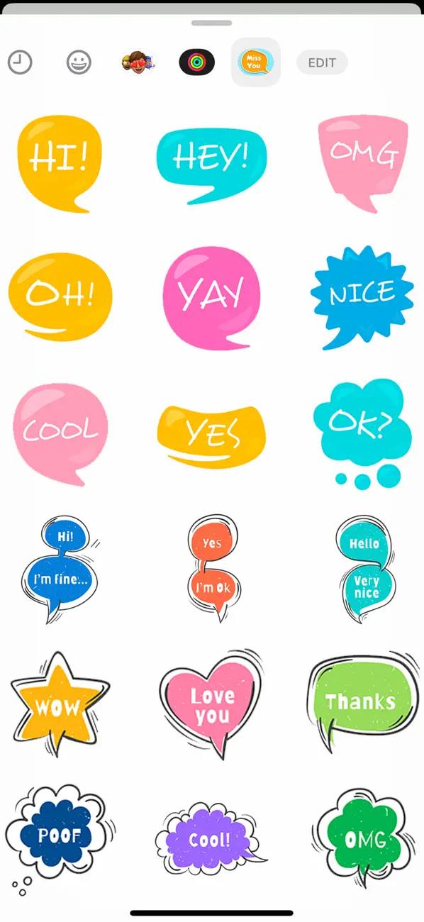 Screenshot #2 pour Talking Bubble Stickers
