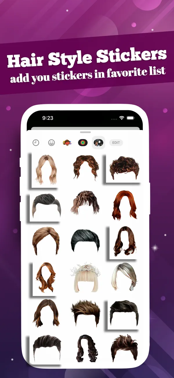 Screenshot #2 pour Hairstyle Stickers Emojis