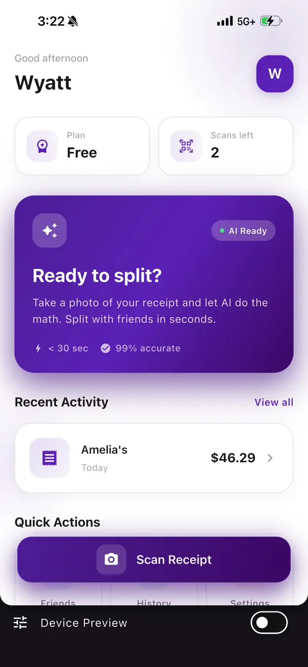 #1. Billchop: Scan Split Settle (iOS) Podle: WYATT JOHN MATSON
