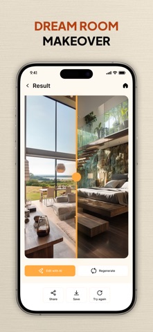 AI Home Interior Decor iPhone screenshot