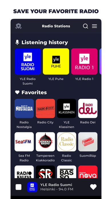 Radio Finland FM: Online Radio Screenshot