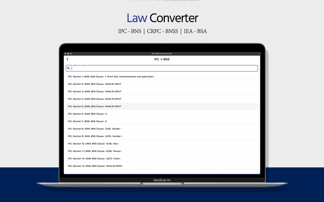 IPC-BNS Law Converter