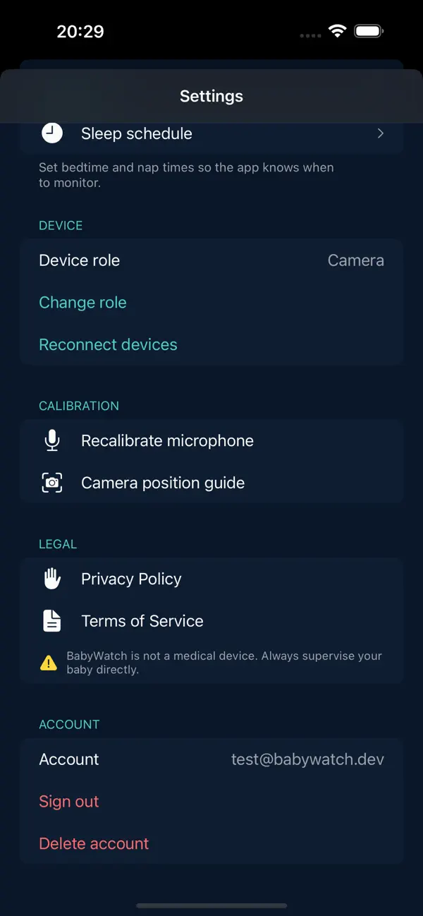 Screenshot #1 pour BabyWatch Live