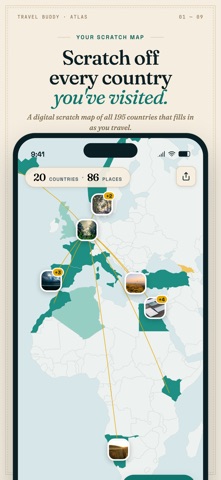 Travel Buddy: Scratch Map Screenshot 1 of 9