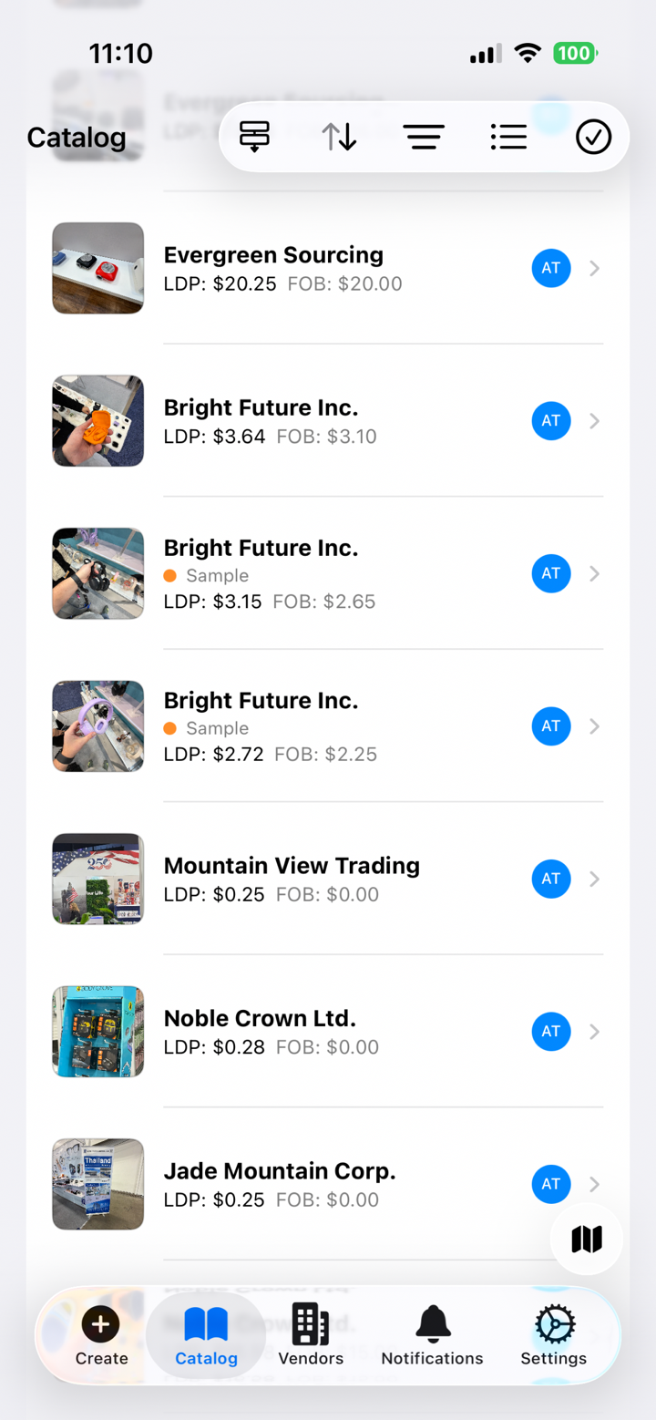 Show Sourcing Manager screenshot 2