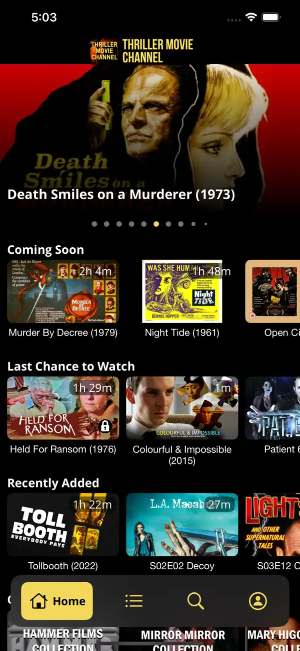 Screenshot #1 pour Thriller Movie Channel