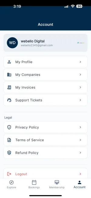 Webelio Workspaces screenshot 2