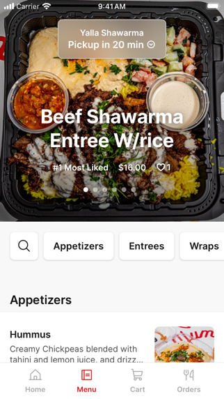 Yalla Shawarma app screenshot 2