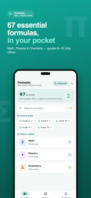 Math Physics Chemistry Formula screenshot 1